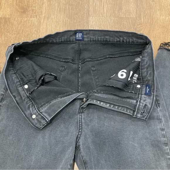 GAP Women’s Charcoal Denim High Rise Jeans 31R True Skinny - Picture 9 of 16